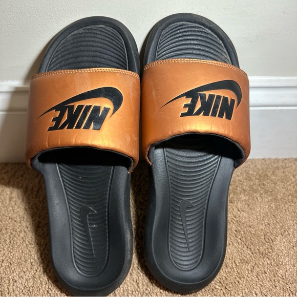 Nike Shoes - Nike Slides Women’s Victori One Metallic Orange Color Size 11 Sandals